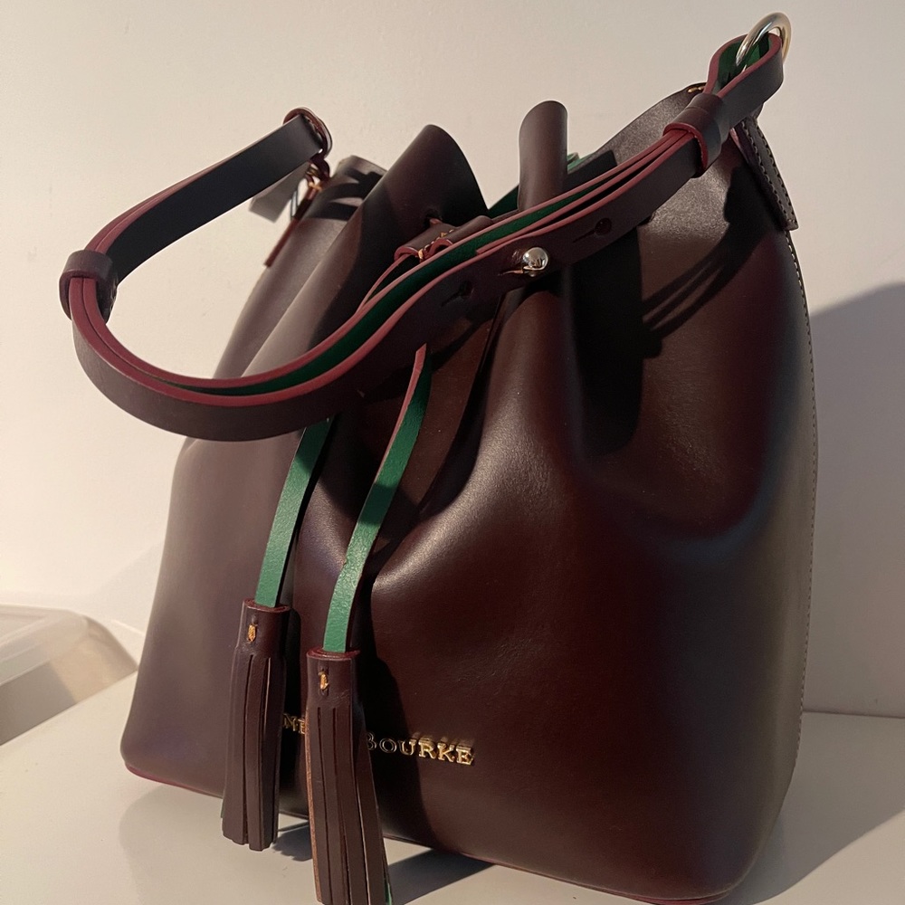 NWT Dooney & Bourke Leather Drawstring Hobo - Serena